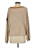 Lumiere Chevron-herringbone Tan Pullover Sweater Size S - photo 2