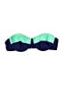 Splendid Color Block Blue Swimsuit Top Size 4 - photo 1