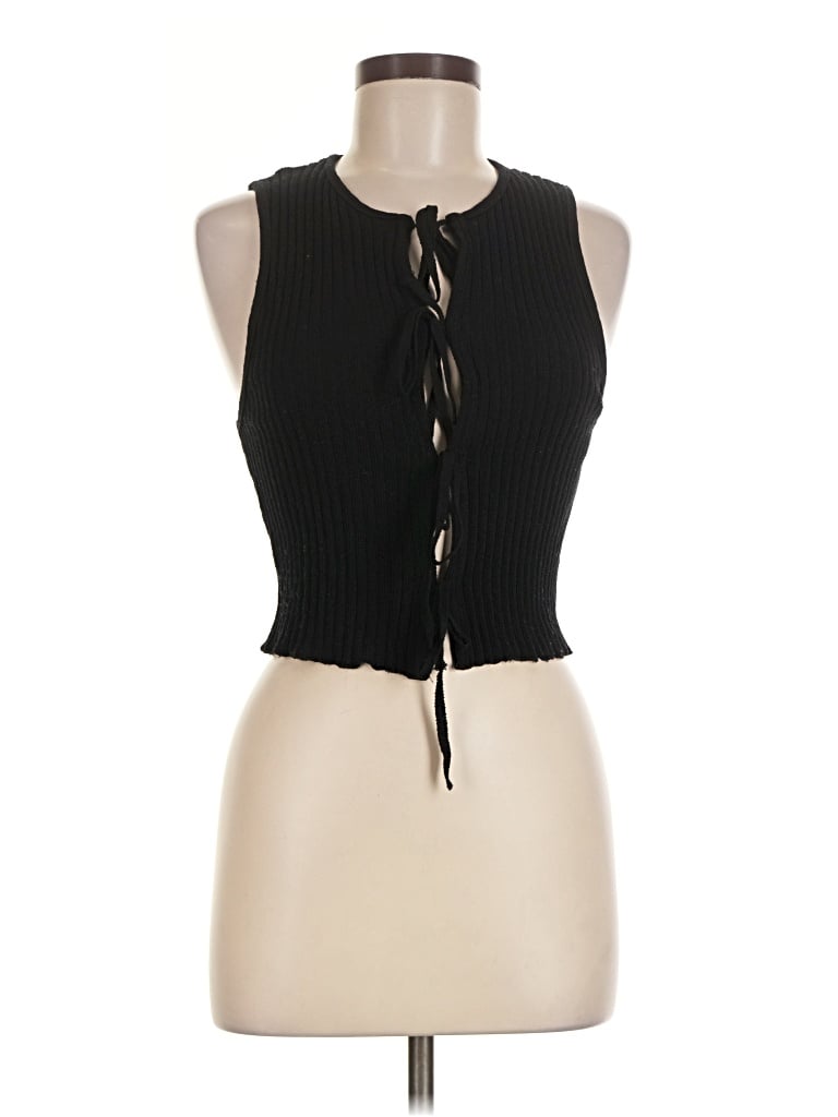 Pre-owned Zara Cardigan Sweater In Black