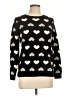 Charter Club Hearts Black Pullover Sweater Size L (petite) - photo 1