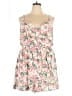 Torrid 100% Polyester Floral Pink Romper Size 2X Plus (2) - photo 1