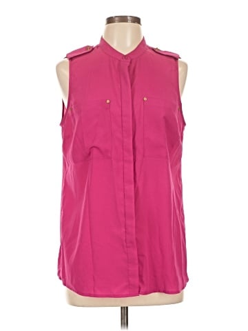 MICHAEL Michael Kors Sleeveless Button-Down Shirt (view 1)