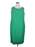 Le Suit Solid Green Casual Dress Size 18 - photo 1