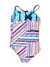Justice Print White Blue One Piece Swimsuit Size S (estimated, youth) - photo 2