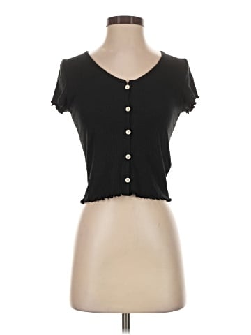 Madewell Ribbed Button-Front V-Neck Tee (view 1)