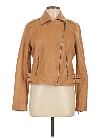 MICHAEL Michael Kors Leather Jacket (view 1)