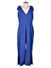Lilly Pulitzer 100% Polyester Color Block Blue Jumpsuit Size 14 - photo 1