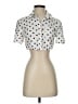 STAUD Polka Dots Ivory Short Sleeve Blouse Size XS - photo 1