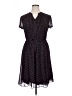 MSK 100% Polyester Polka Dots Blue Casual Dress Size 16 - photo 1