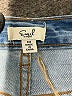 Easel 100% Cotton Graphic Blue Denim Shorts Size M - photo 3