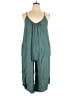 Shinestar 100% Rayon Solid Teal Romper Size XL - photo 1