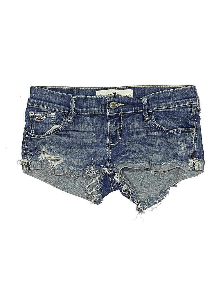 Pre-owned Hollister Denim Shorts In Blue