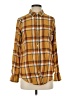 St. John's Bay Plaid Yellow Long Sleeve Button-Down Shirt Size S - photo 1