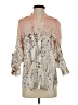 Calvin Klein 100% Polyester Animal Print Tan 3/4 Sleeve Blouse Size S - photo 1