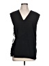 Zara 100% Polyester Black Sleeveless Blouse Size L - photo 1