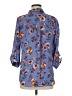 Iz Byer 100% Polyester Floral Blue 3/4 Sleeve Blouse Size M - photo 2