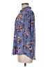 Iz Byer 100% Polyester Floral Blue 3/4 Sleeve Blouse Size M - photo 5