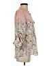 Calvin Klein 100% Polyester Animal Print Tan 3/4 Sleeve Blouse Size S - photo 4