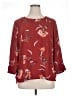 Daniel Rainn 100% Polyester Burgundy 3/4 Sleeve Blouse Size XL - photo 1