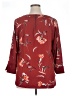 Daniel Rainn 100% Polyester Burgundy 3/4 Sleeve Blouse Size XL - photo 2