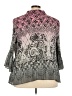 Avenue 100% Polyester Print Gray 3/4 Sleeve Blouse Size 22 Plus - photo 2
