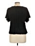 Madewell 100% Polyester Black Texture &amp; Thread Micropleat Top Size L - photo 2