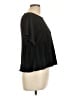 Madewell 100% Polyester Black Texture &amp; Thread Micropleat Top Size L - photo 4