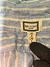 Mo:Vint 100% Linen Stripes Blue Long Sleeve Button-Down Shirt Size M - photo 7