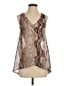 Aqua 100% Polyester Brown Tank Top Size S - photo 1