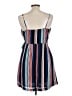 Lush 100% Polyester Stripes Blue Casual Dress Size L - photo 2