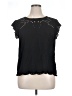 Xhilaration 100% Polyester Black Short Sleeve Blouse Size XL - photo 1