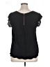 Xhilaration 100% Polyester Black Short Sleeve Blouse Size XL - photo 2