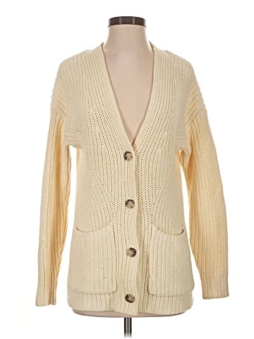 Madewell Textural-Stitch V-Neck Cardigan Sweater (view 1)
