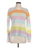 Saks Fifth Avenue Stripes White Pullover Sweater Size L (estimated) - photo 1