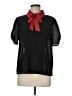 Tulip 100% Polyester Black Short Sleeve Blouse Size M - photo 1
