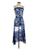Ramy Brook 100% Polyester Paisley Blue Cocktail Dress Size S - photo 1