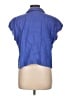 Madewell 100% Linen Blue Short Sleeve Blouse Size L - photo 2