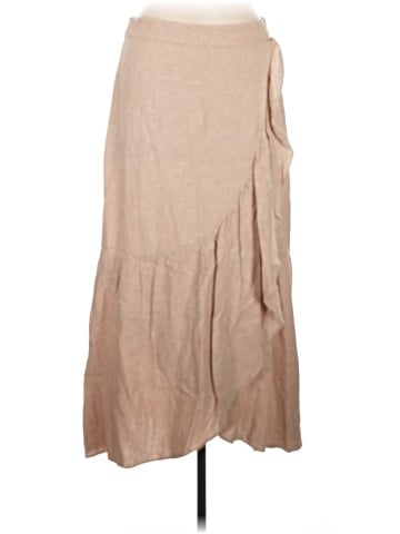 Madewell Linen-Blend Ruffle-Wrap Midi Skirt (view 1)