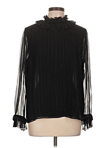 Carolina Herrera Long Sleeve Silk Top (view 1)