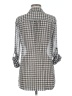 Diane von Furstenberg Houndstooth Gray 3/4 Sleeve Button-Down Shirt Size 6 - photo 2
