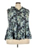 Avenue Paisley Teal Sleeveless Blouse Size 22 Plus - photo 1