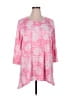 Ruby Rd. Pink 3/4 Sleeve Top Size 1X - photo 1