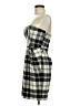 Candie's Plaid Black Ivory Cocktail Dress Size 7 - photo 5
