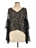 Zara Basic Black 3/4 Sleeve Blouse Size L - photo 1
