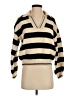 FRNCH 100% Polyester Stripes Tan Pullover Sweater Size S - photo 1