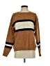 Lush Color Block Brown Pullover Sweater Size S - photo 1
