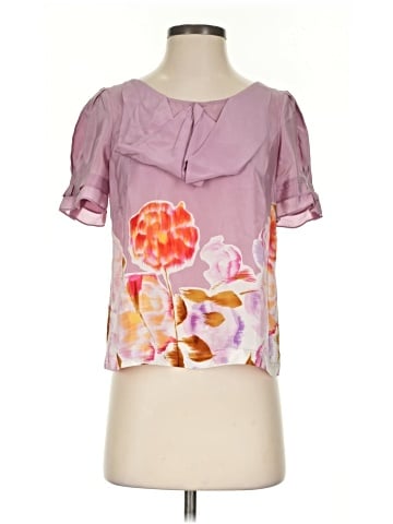 Odille Short Sleeve Silk Top (view 1)