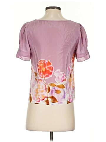 Odille Short Sleeve Silk Top (view 2)