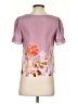 Odille 100% Silk Pink Short Sleeve Silk Top Size 2 - photo 2