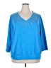 Onque Casuals Blue 3/4 Sleeve Top Size 2X - photo 1